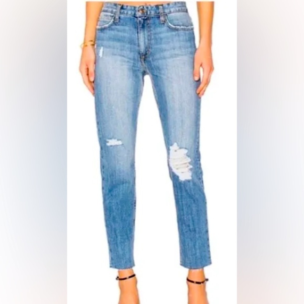 Joe's Jeans The Debbie High Rise Straight Ankle Frayed Hem size 30 Cooper